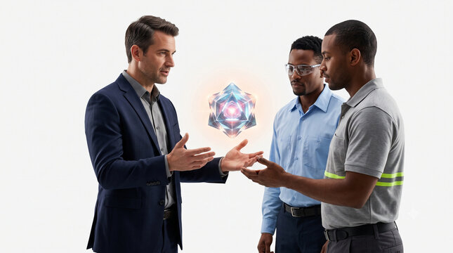 Executive helping workforce believe in shared vision