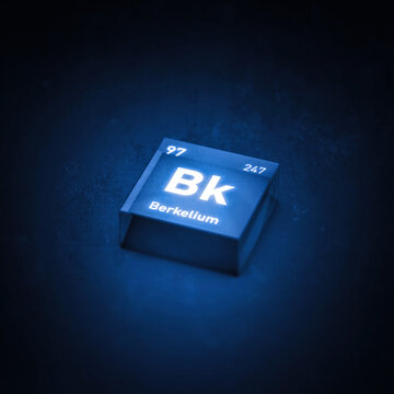 Chemical Element Berkelium Bk. Periodic Table 3D