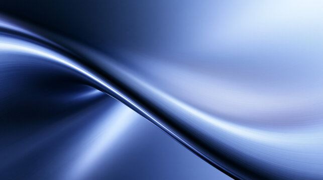 Abstract Smooth Blue Metallic Wave Dynamic Background