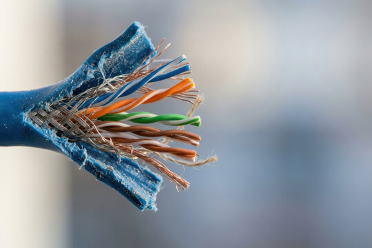 Ethernet cable with exposed twisted pair wires