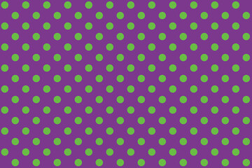 texturised Green colour polka dots pattern over crimson Medium Orchid colour useful as a background. © Pisan