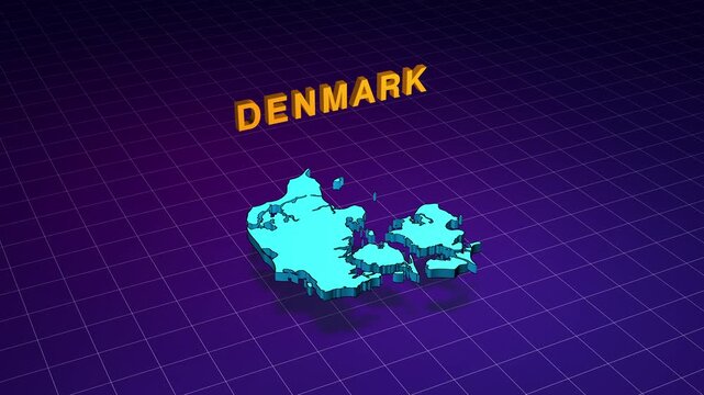Denmark map animation glitching on retrowave grid