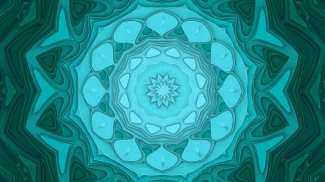 A mesmerizing symmetrical pattern unfolds from a central point in a complex