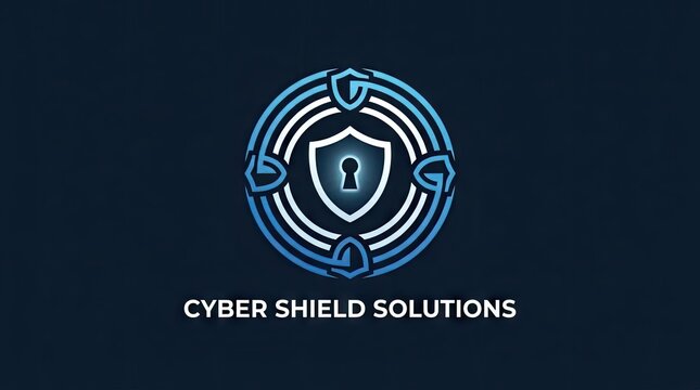 Cyber Shield logo with digital circuit lock icon.