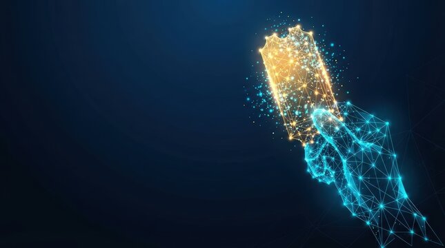 Modern digital network node with glowing data connections in 3D space