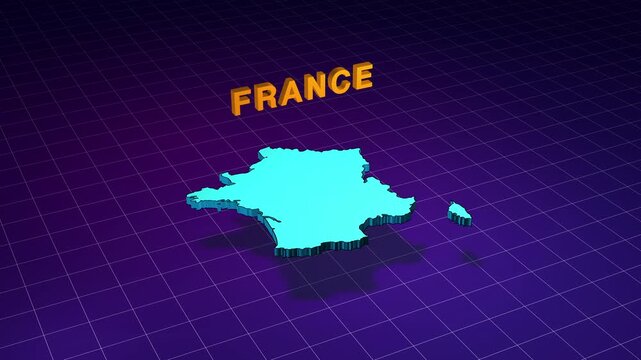 France map animation on a purple grid background