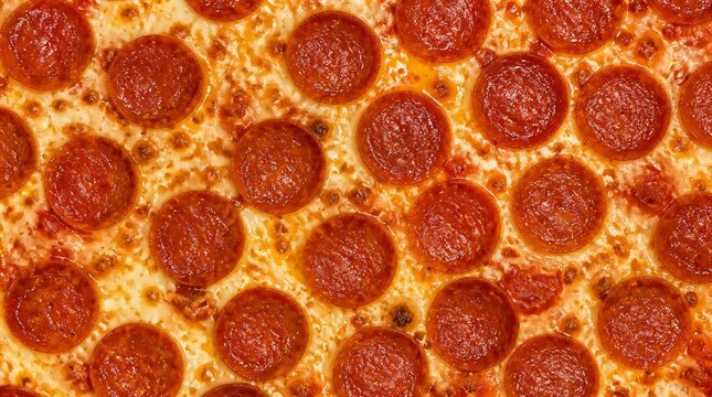 Close up of pepperoni pizza texture background