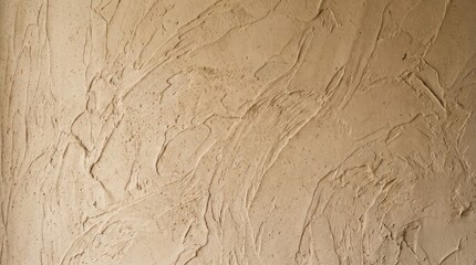 Fototapeta premium Clay Plaster Wall Texture Featuring a Handmade Finish in a Natural, Earthy Tone for Design Projects Featuring Background, Rough