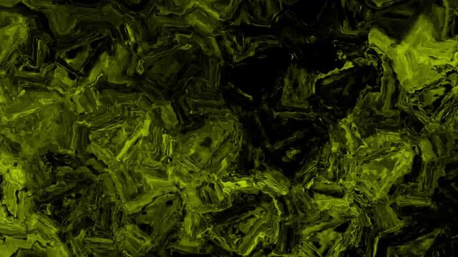 Textured background organic animation displays jagged green shapes. Background organic texture design features abstract dark pattern art. Organic animation is neat.