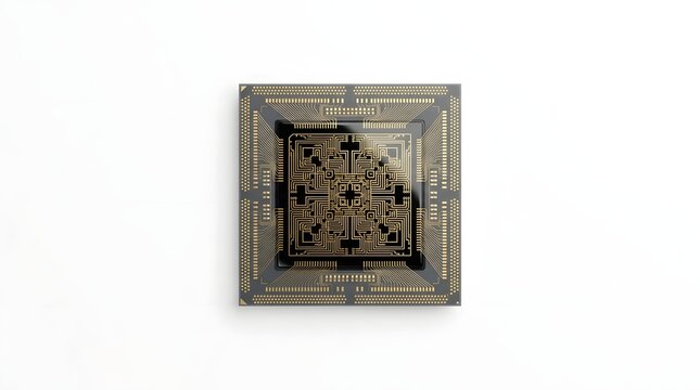 Ornate geometric ceiling with arabesque patterns in square frame