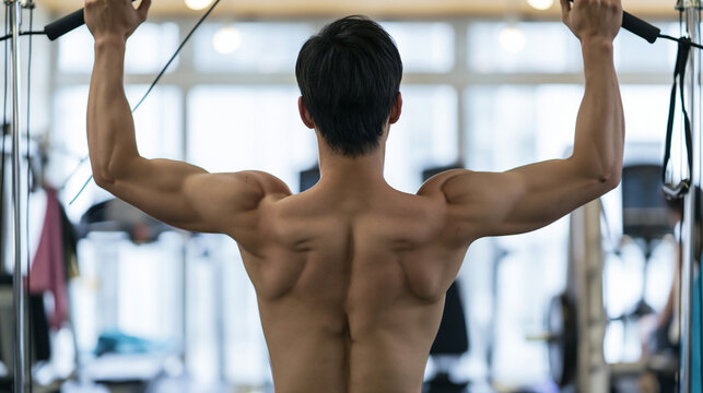 筋肉質な男性の逞しい背中