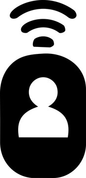 Minimalist digital icon representing World Patient Safety Day with medical connectivity symbol and person silhouette in black