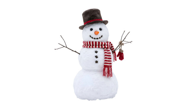 snowman ,isolated on transparent background png