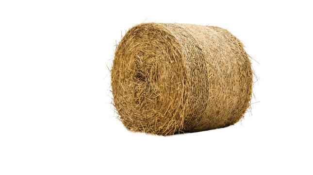 roll of straw ,isolated on transparent background png