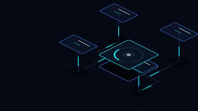 Isometric API Microservices, 2.5D Spatial Cloud Matrix Architecture Seamless Loop