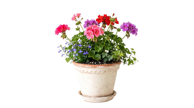 flower in a pot ,isolated on transparent background png