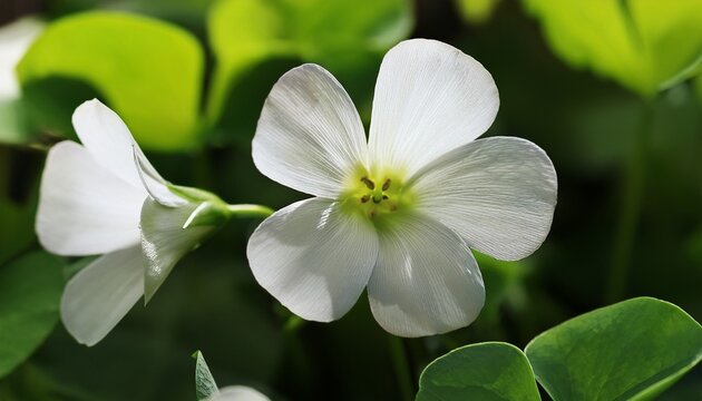 Oxalis Blossoms Closeup
