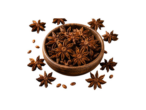 Star anise in a bowl png 