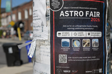 Fototapeta premium street poster in Toronto (York University Astro Fair 2026)