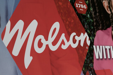Fototapeta premium Molson brewery advertising poster in Toronto