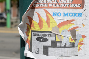 Fototapeta premium street poster in Toronto (Data Centre critique)