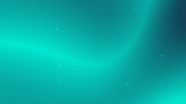 Abstract turquoise and teal animated background with smooth glowing gradients and subtle floating particles. Ideal for motion graphics, video backdrops, digital art, technology themes, and modern crea