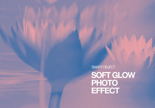 Photo Effect Poster Template with Soft Glow