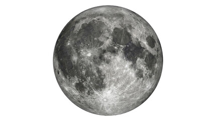 Fototapeta premium Full Moon on a transparent background PNG file