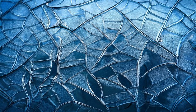 Ice Winter Background Cracks Grunge Texture Blue Wallpaper