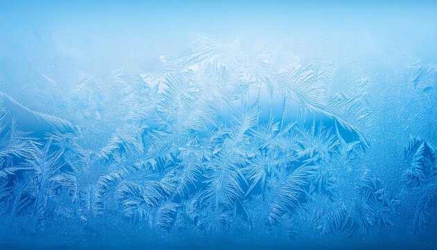 Icy Background With Light Blue Gradient And Frosted Edges Texture