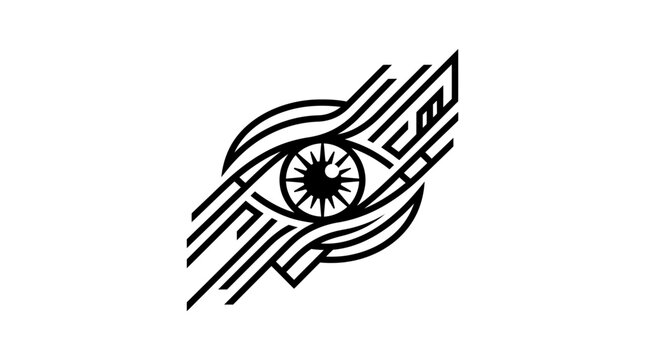 Abstract Eye Logo, Visionary Design, Creative Insight