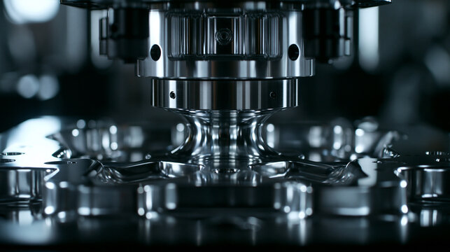Precision CNC Machining Tool in Industrial Metalworking Factory