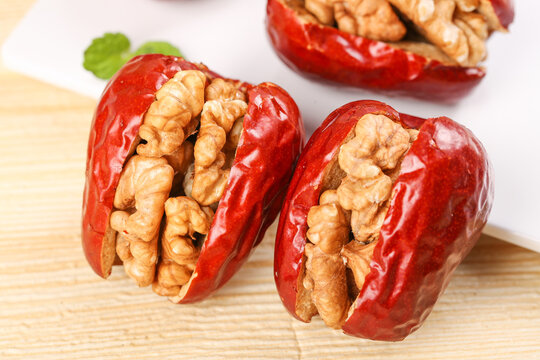 Red Dates Stuffed with Walnuts Xinjiang Traditional Chinese Healthy Snack Food