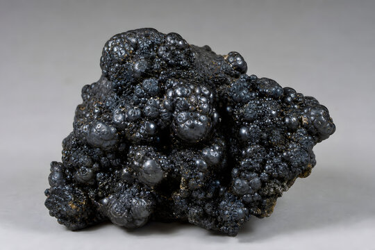 Lustrous black uraninite ore with botryoidal texture
