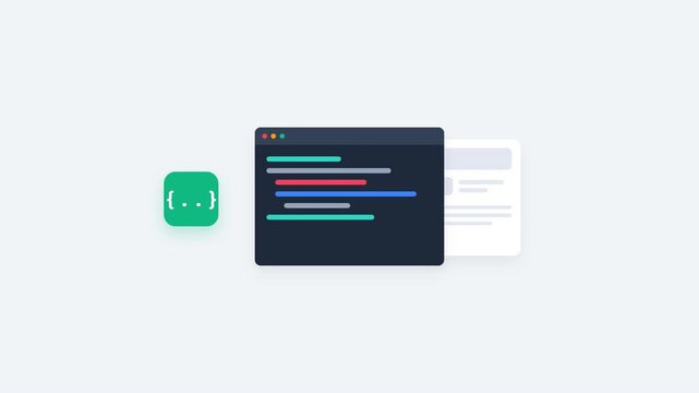 Web Development Process Showing Coding and Design Workflow