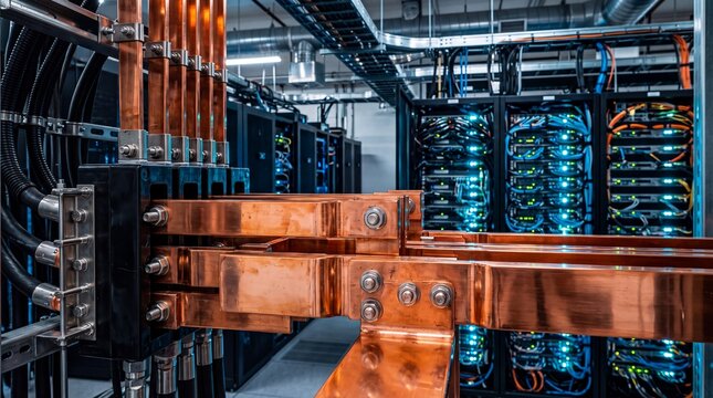 Heavy Copper Power Busbars in AI Data Center