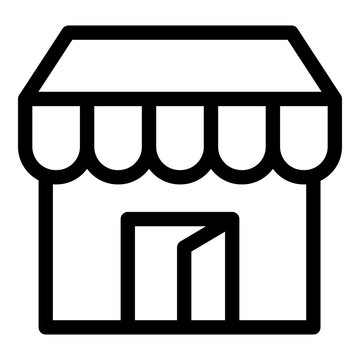 Open store icon. Vector line icon