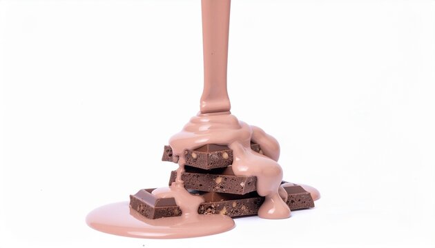 Mesmerizing Ruby Chocolate Cascade Pouring Motion