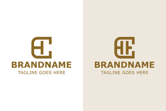 Letters CH and CEH Monogram Simple Logo Set, for HC CHE EHC ECH HEC HCE initials Brand