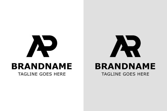 Letters AP AR Monogram Modern Logo Set, suitable for AP PA AR RA Initials Brand