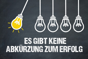 Fototapeta premium Es gibt keine Abkürzung zum Erfolg 