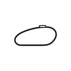 Obraz premium Motorcycle Fuel Tank Vector Icon – Minimalist Gas Tank Line Art Graphic