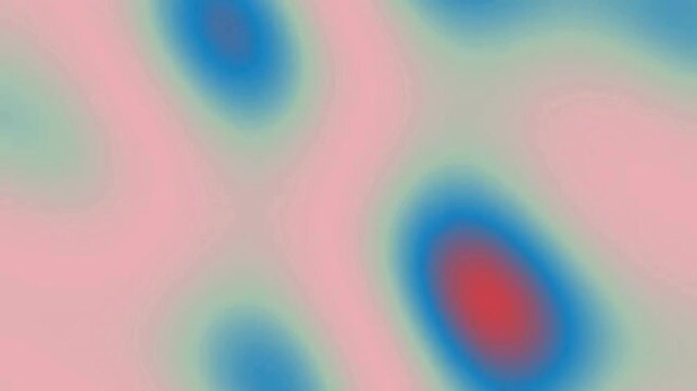 Abstract Color Blurred Shapes Shifting Across Soft Pink Blue Green Background