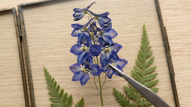 Crafting Spring Southern Hemisphere Decor: Preserving Blue Delphinium and Ferns for Airy Home Accents spring