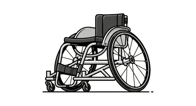 Modern manual wheelchair mobility icon