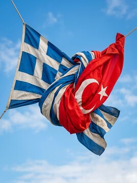 geopolitical conflict of Greece and Turkey. Diplomatic tensions, maritime disputes, regional security concerns, and complex international relations in the Eastern Mediterranean