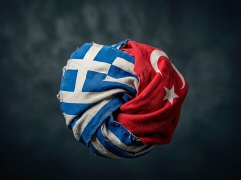 geopolitical conflict of Greece and Turkey. Diplomatic tensions, maritime disputes, regional security concerns, and complex international relations in the Eastern Mediterranean