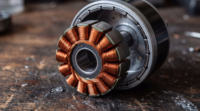 Electric Propulsion Motor Stator with Copper Windings and Magnetic Rotor Outrunner &ndash; 5K Aerospace Grade Motor