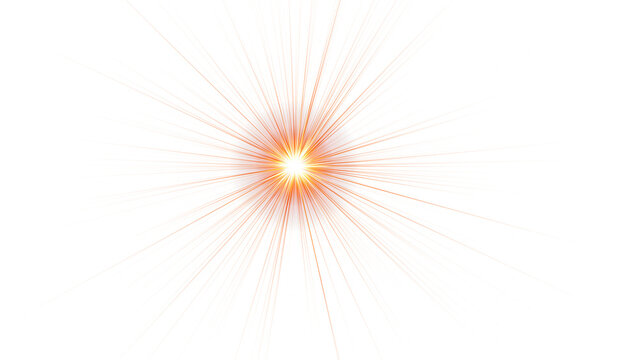 Abstract cosmic explosion with white and red starburst rays against a deep dark black space