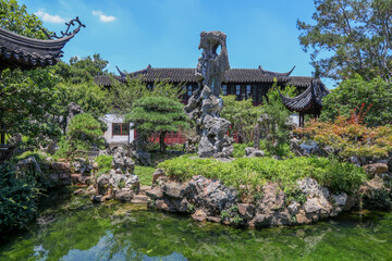 Naklejka premium Suzhou, China, the Lingering (Liu Yuan) Garden is a UNESCO World Heritage Site as a component of the Classical Gardens of Suzhou